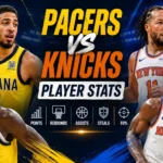 Pacers Knicks Player Stats