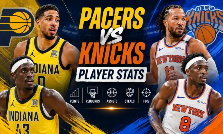 Pacers Knicks Player Stats
