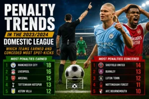 Penalty Trends in the 2023/2024 Domestic League – Which Teams Earned and Conceded Most Spot-Kicks