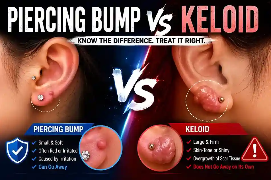 Piercing Bump vs Keloid