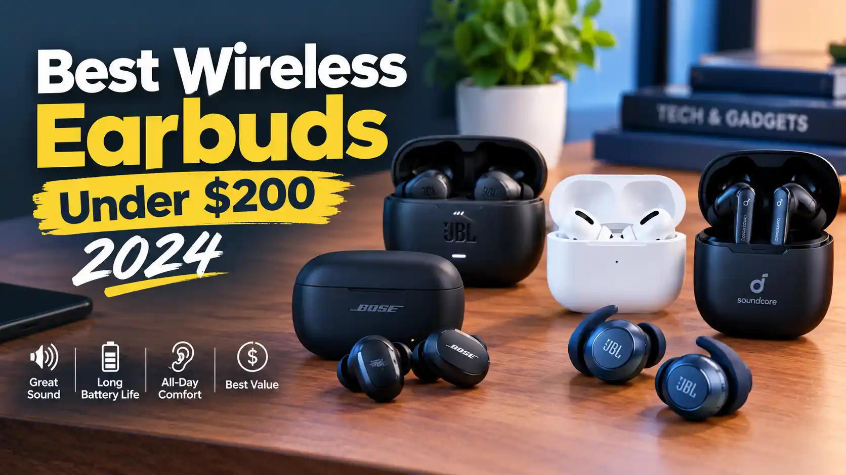 Best Wireless Earbuds Under $200 in 2024 - Top Picks & Buyer's Guide