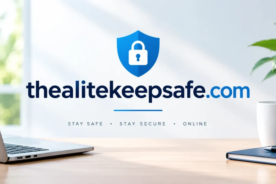 How to Stay Safe at Home, Online, and Everywhere In Between: A Practical Guide from thealitekeepsafe.com 5 thealitekeepsafe.com online safety and cybersecurity shield with a digital security lock
